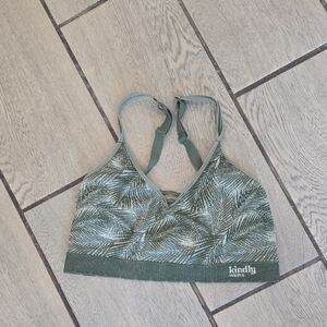 Tropical‎ Green Racerback Sports Bra